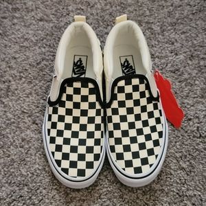 Vans Asher Checkers Slip Ons NWT